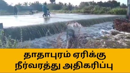 எடப்பாடி அடுத்த தாதாபுரம் ஏரிக்கு நீர்வரத்து மேலும் அதிகரிப்பு .