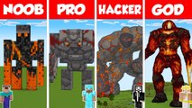 Minecraft TNT GOLEM HOUSE BUILD CHALLENGE - NOOB vs PRO vs HACKER vs GOD _ Animation