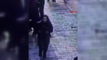 İstiklal Caddesi'nde şüpheli kadının kaçış anı kamerada