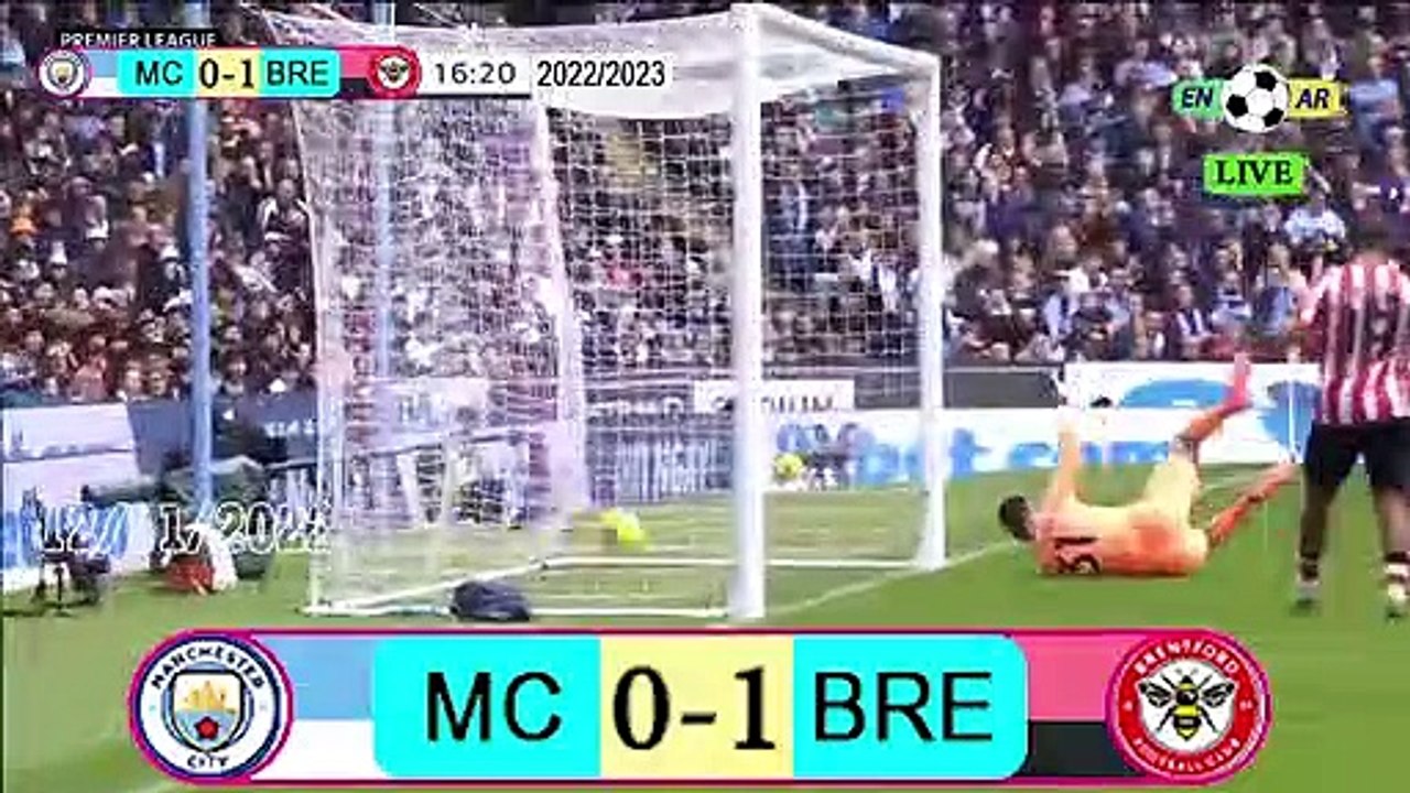 ManCity 1-2 Brentford /  برينتفورد 2- 1 مان سيتي  / English Premier League 2022 / 2023  الدوري الإنجليزي الممتاز