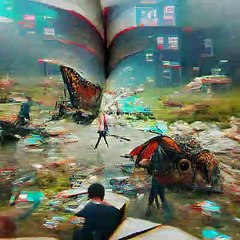 Life is an open Book - Digital Artwork by Artificial Intelligence