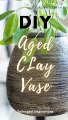 How to Make Aged Textured Clay Finish for Glass Vases