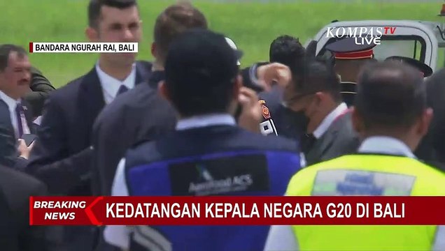Ditemani Ibu Negara, Presiden Turki Recep Tayyip Erdogan Tiba di Bandara Ngurah Rai Bali!