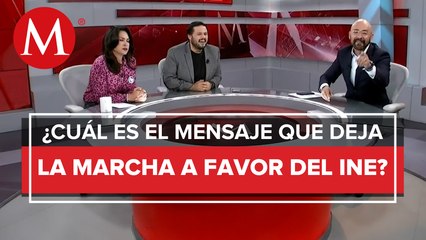 Teresa Castell, diputada; Sebastián Ramírez, Pdte. MORENA: Marcha por la democracia