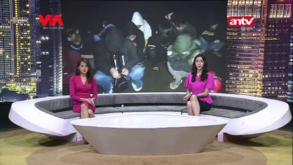 POLISI GEREBEK GENG MOTOR PESTA MIRAS DI LAPANGAN BOLA