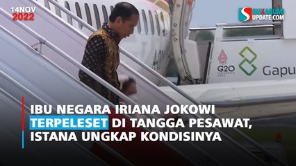 Ibu Negara Iriana Jokowi Terpeleset di Tangga Pesawat, Istana Ungkap Kondisinya