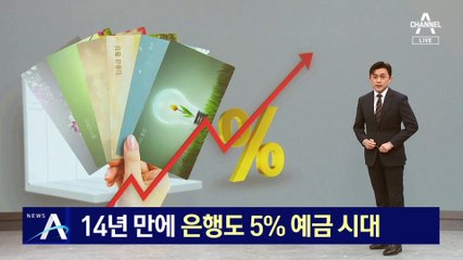 14년 만에 은행도 정기예금 연 5% 시대