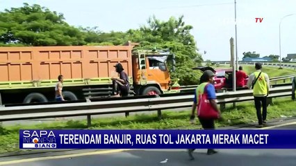 Sempat Direndam Banjir Setinggi 2 Meter, Lalu Lintas di Tol Jakarta-Merak Macet!