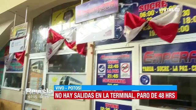 Suspenden salidas al resto del país desde la terminal de buses de Potosí