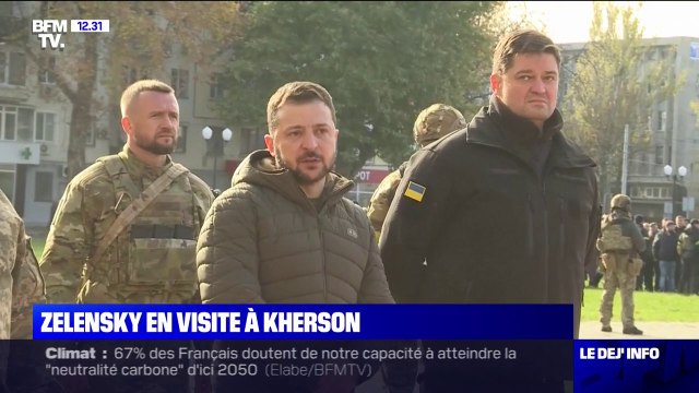 Zelensky à Kherson: Les Russes ont fui parce qu'ils étaient en danger