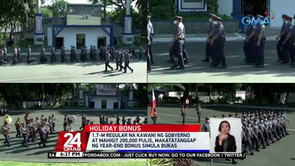 1.7-M regular na kawani ng gobyerno at mahigit 200,000 pulis, makatatanggap ng year-end bonus simula bukas | 24 Oras