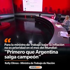La ministra de Trabajo señaló que bajar la inflación no es prioridad en el mes del Mundial: Primero que Argentina salga campeón