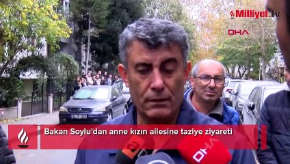 Bakan Soylu'dan anne kızın ailesine taziye ziyareti