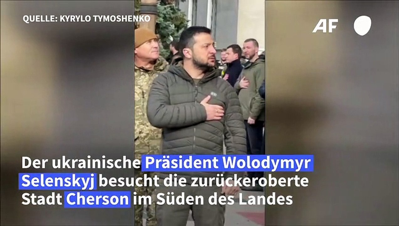 Selenskyj besucht Cherson