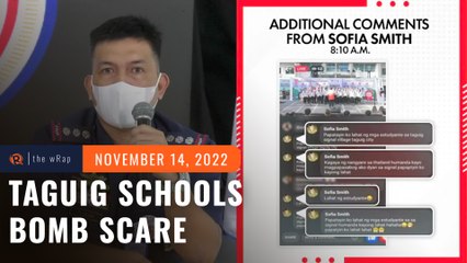 Télécharger la video: Grade 9 student behind bomb scare in Taguig schools – police