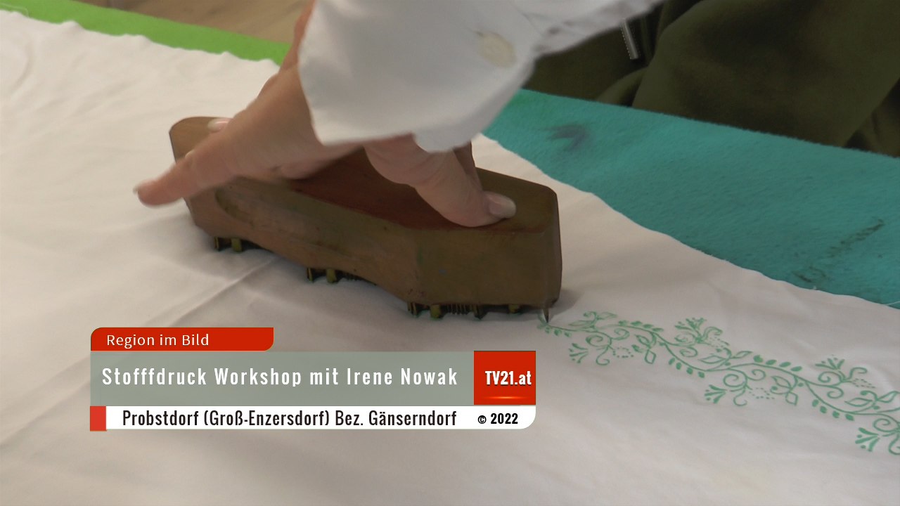 Stofffdruck Workshop mit Irene Nowak Probstdorf