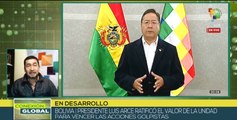 Presidente de Bolivia llama a la unidad popular frente a acciones desestabilizadoras