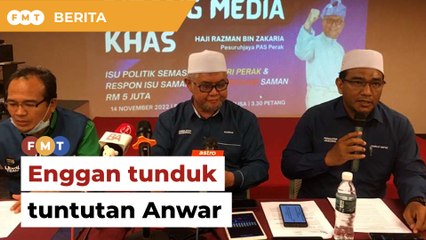 Tiada maaf! Pesuruhjaya PAS Perak enggan tunduk tuntutan Anwar berkait LGBT
