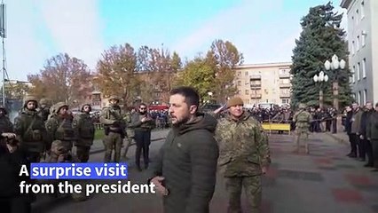 'Impossible to kill Ukraine' says Zelensky on visit to Kherson