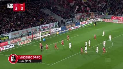 Freiburg up to second thanks to Grifo hat-trick