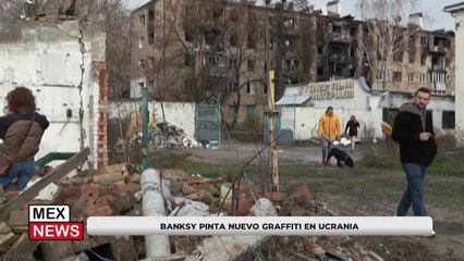 BANKSY PINTA NUEVO GRAFFITI EN UCRANIA
