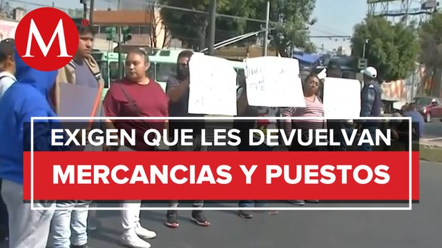 Protestan vendedores ambulantes en Aquiles Serdán