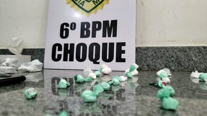 Jovem com 27 porções de maconha e 33 de cocaína é preso no Floresta