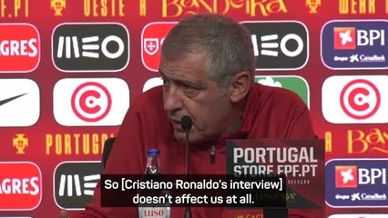 Download Video: Cristiano Ronaldo's interview 'doesn't affect' Portugal - Santos