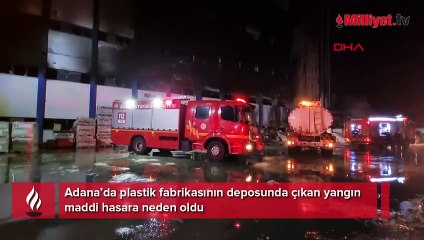 Plastik fabrikasının deposunda korkutan yangın