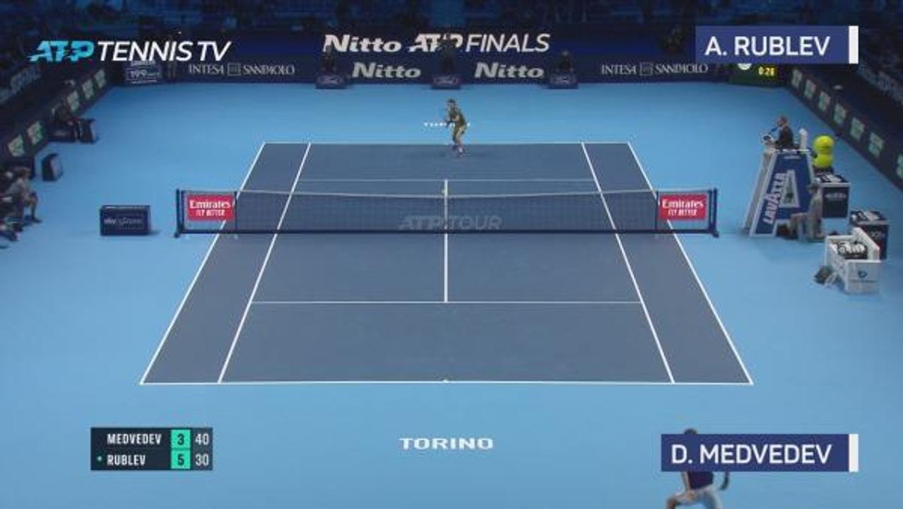 Rublev topples Medvedev in World Tour finals opener