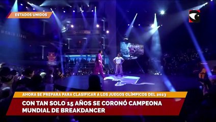 Con tan solo 15 años se coronó campeona mundial de breakdancer