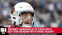 Report: Cardinals TE Zach Ertz Out for Season With Knee Injury
