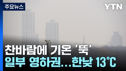[날씨] 기온 '뚝', 서울 4℃...종일 쌀쌀, 중서부 산발적 비 / YTN