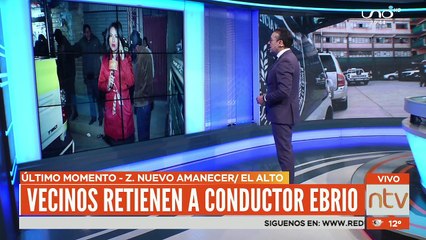 Vecinos retienen a conductor ebrio