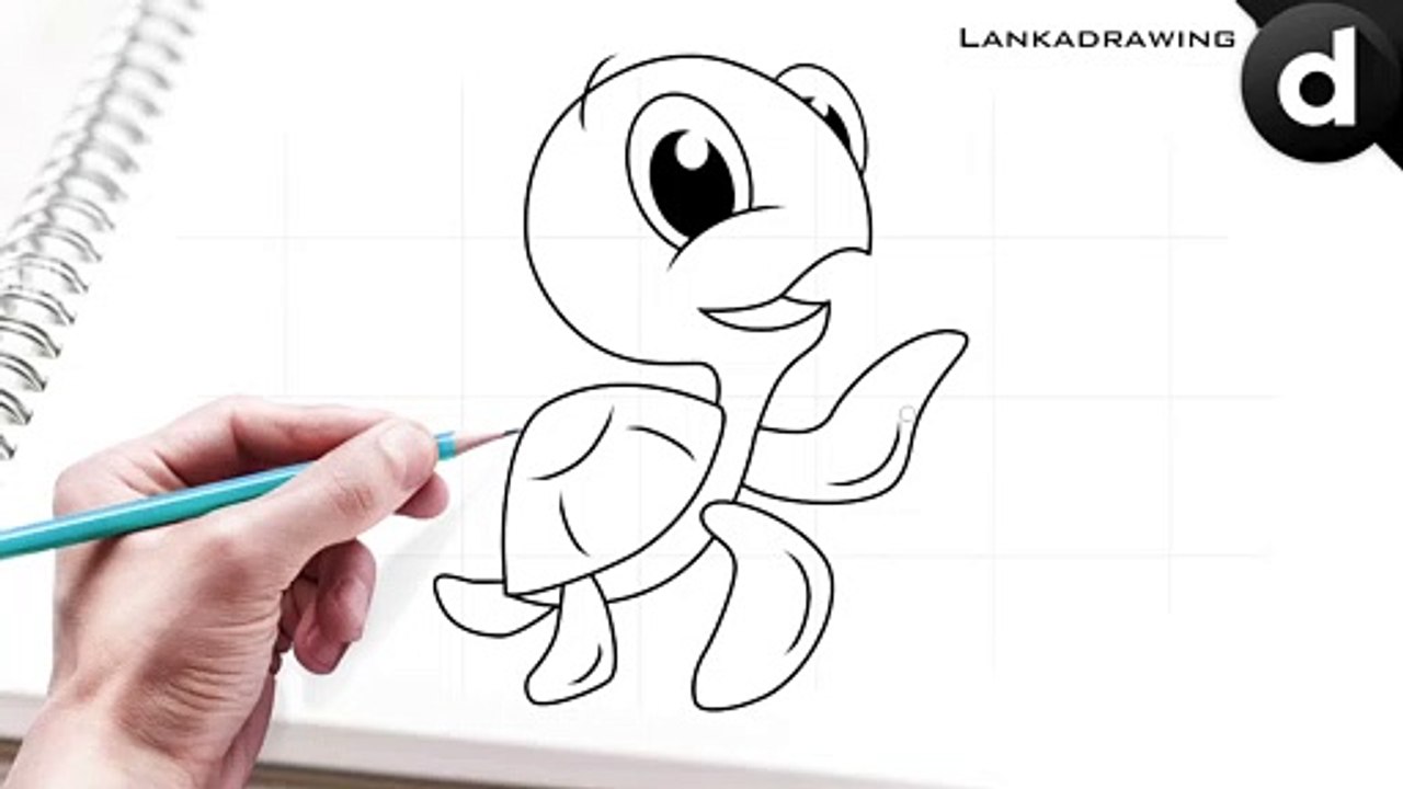 how to draw a cute and simple turtle 2