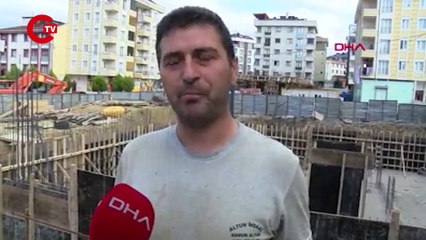 Fatih'te lavabo deliğine sıkışan kediyi inşaat işçileri kurtardı