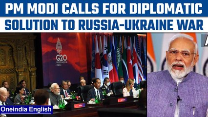 PM Modi calls for ceasefire, diplomacy in Russia-Ukraine war at G20 Summit | Oneindia News*News