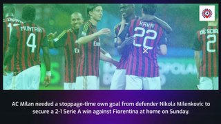 SerIe A Italia Ac MIlan VS Fiorentina 2-1