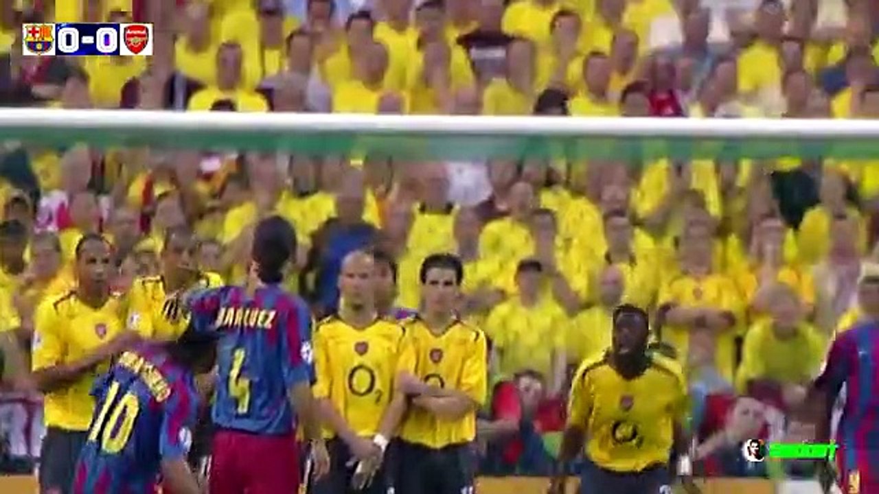 Barcelona 2-1 Arsenal - UCL Final 2006 - Ronaldinho, Eto'o, Deco, Iniesta