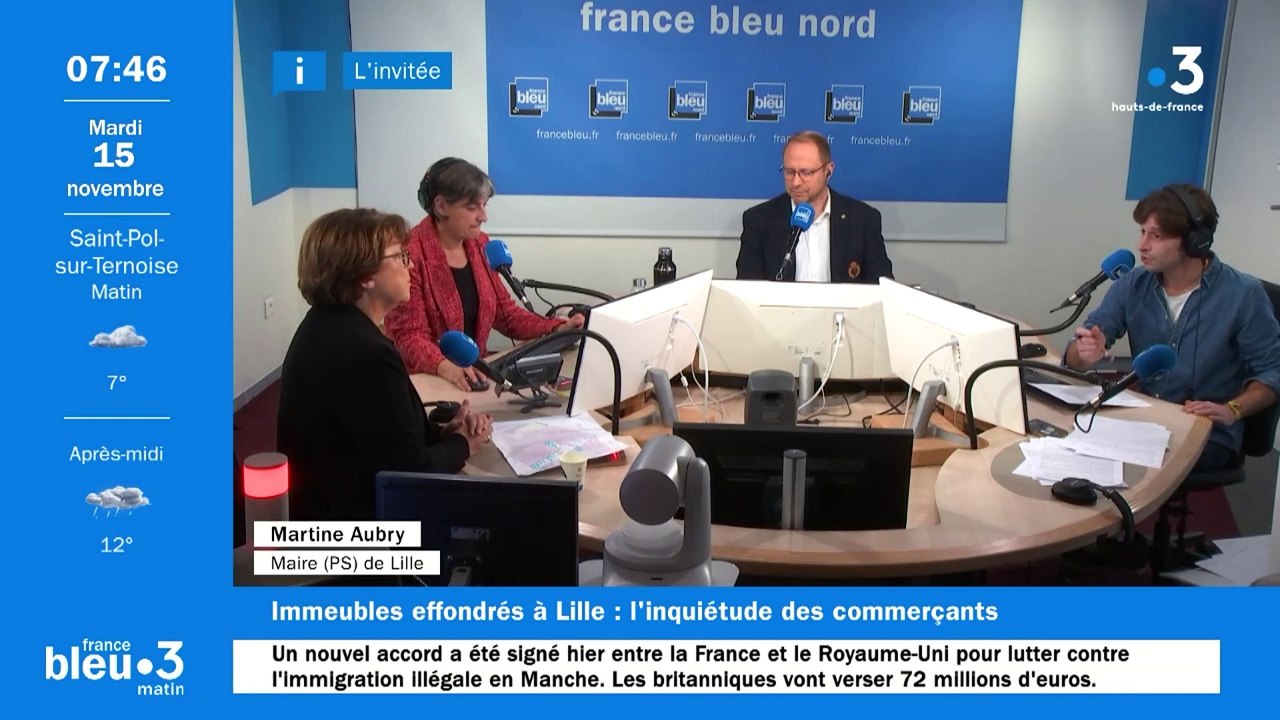 Immeubles effondrés à Lille : "Dès que nous sommes appelés, nous intervenons", assure Martine Aubry