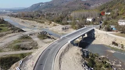 Sel bölgesindeki köprü inşaatı tamamlandı