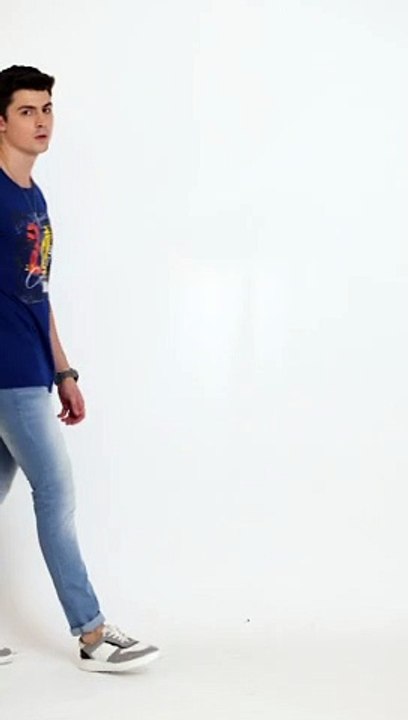 24 Casual - Authentic Denim Style Navy Men's Premium Cotton Lycra T-Shirt; Regular Fit - Twentee 4