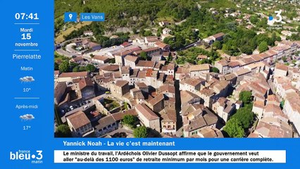 15/11/2022 - Le 6/9 de France Bleu Drôme Ardèche en vidéo