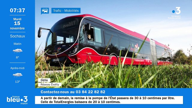 15/11/2022 - Le 6/9 de France Bleu Belfort Montbéliard en vidéo