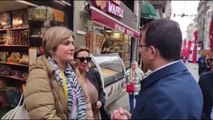 Ekrem İmamoğlu İstiklal Caddesi'nde turistlere 'birlik mesajı' verdi