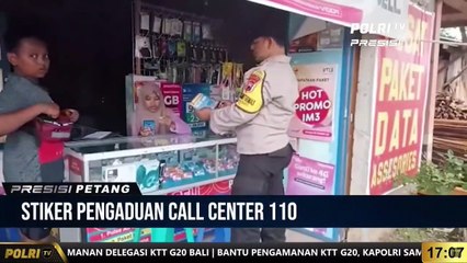 Polres Sukoharjo Sebarkan Stiker Call Center 110 dan WA Center Layanan Pengaduan Masyarakat 24 Jam