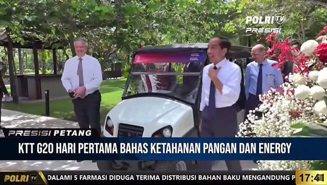 Hari Pertama kegiatan KTT G20, Presiden Jokowi Bahas Ketahanan Pangan & Energy