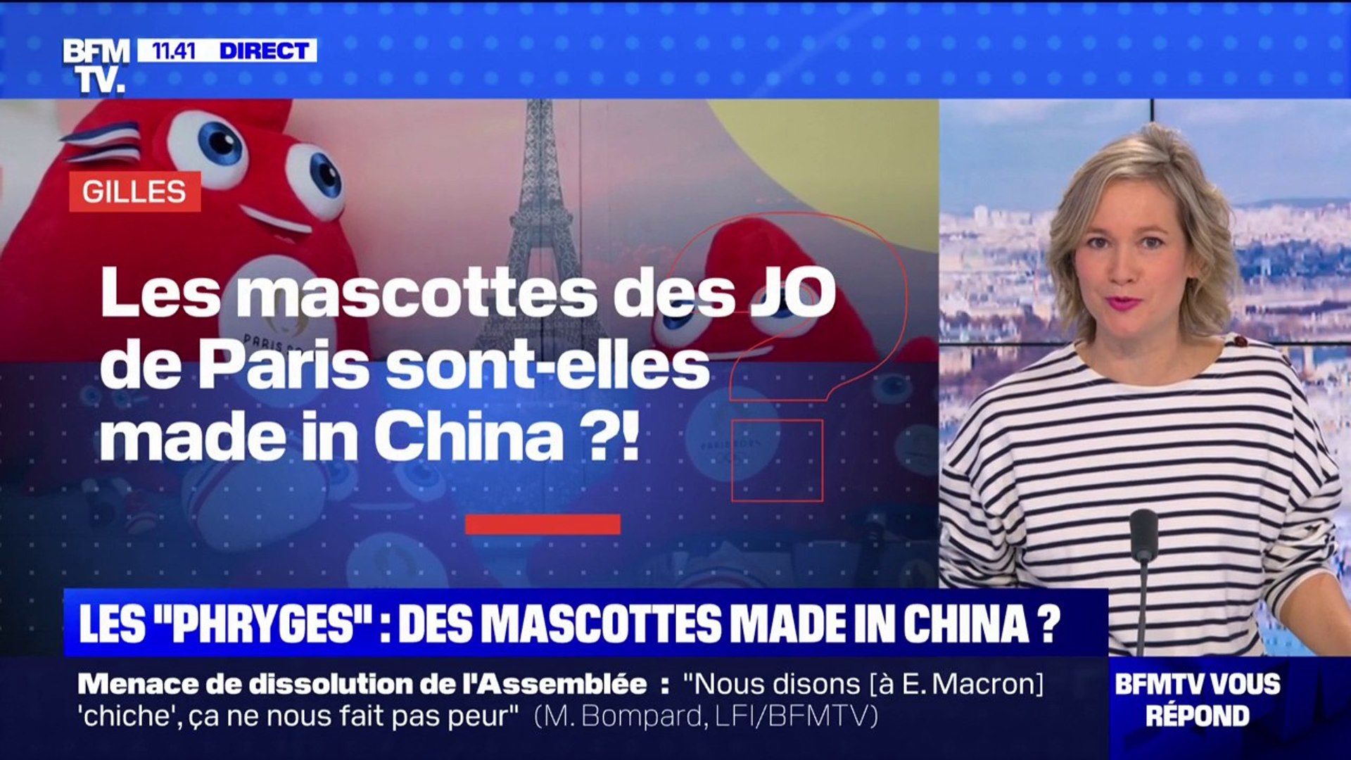 Mascottes JO-2024 made in China: aujourd'hui, on ne sait pas
