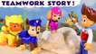 Paw Patrol Toy Story with TEAMWORK used to Solve The MYSTERY Cartoon for Kids