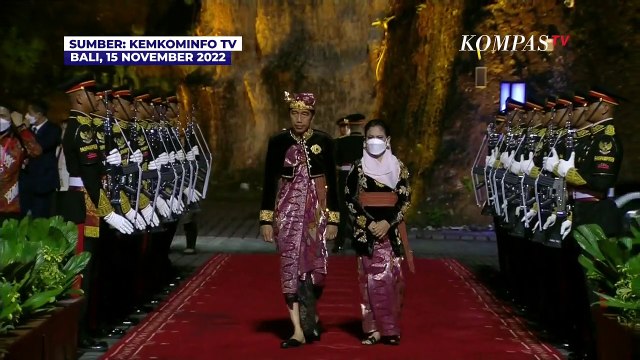 Presiden Jokowi dan Ibu Negara Iriana Pakai Pakaian Adat Bali Saat Gala Dinner G20 di GWK Bali